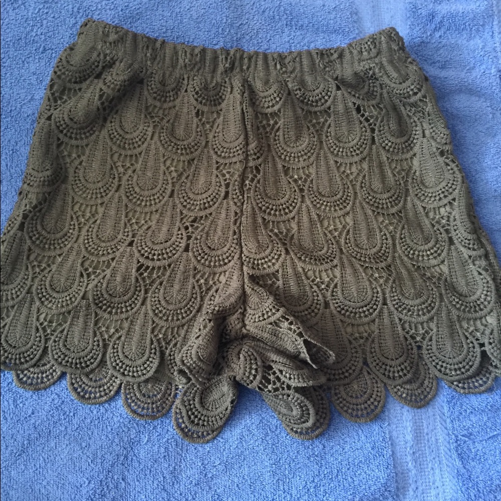 Charlotte Russe Lined Green Shorts Size S